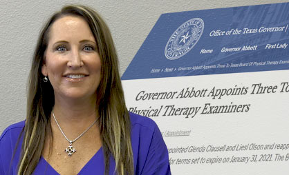 Governor Abbott Appoints Liesl Olson, PT to Texas Board of Physical Therapy Examiners